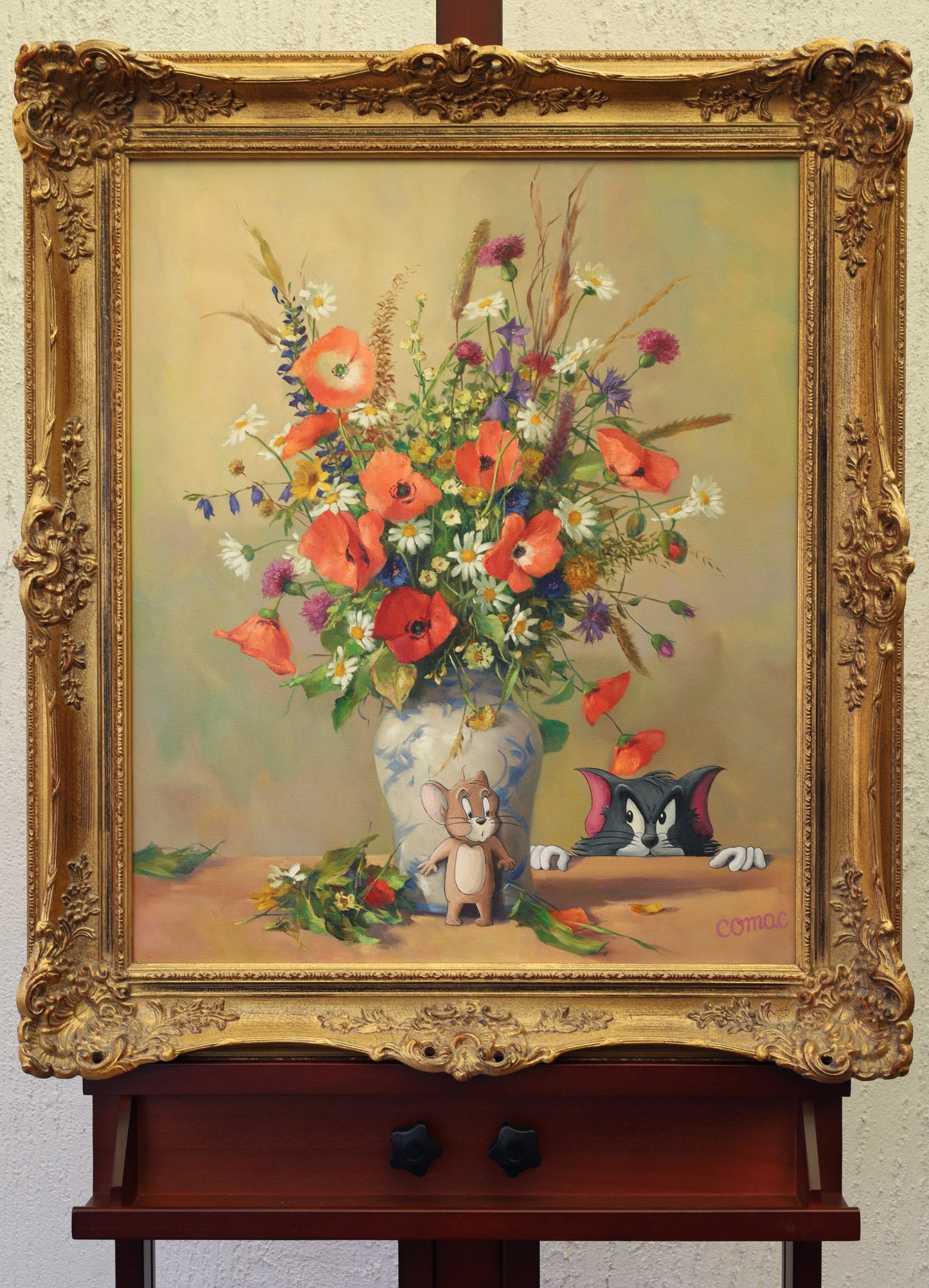 Original Gemälde "Vielen Dank für die Blumen" by Dr. Comax