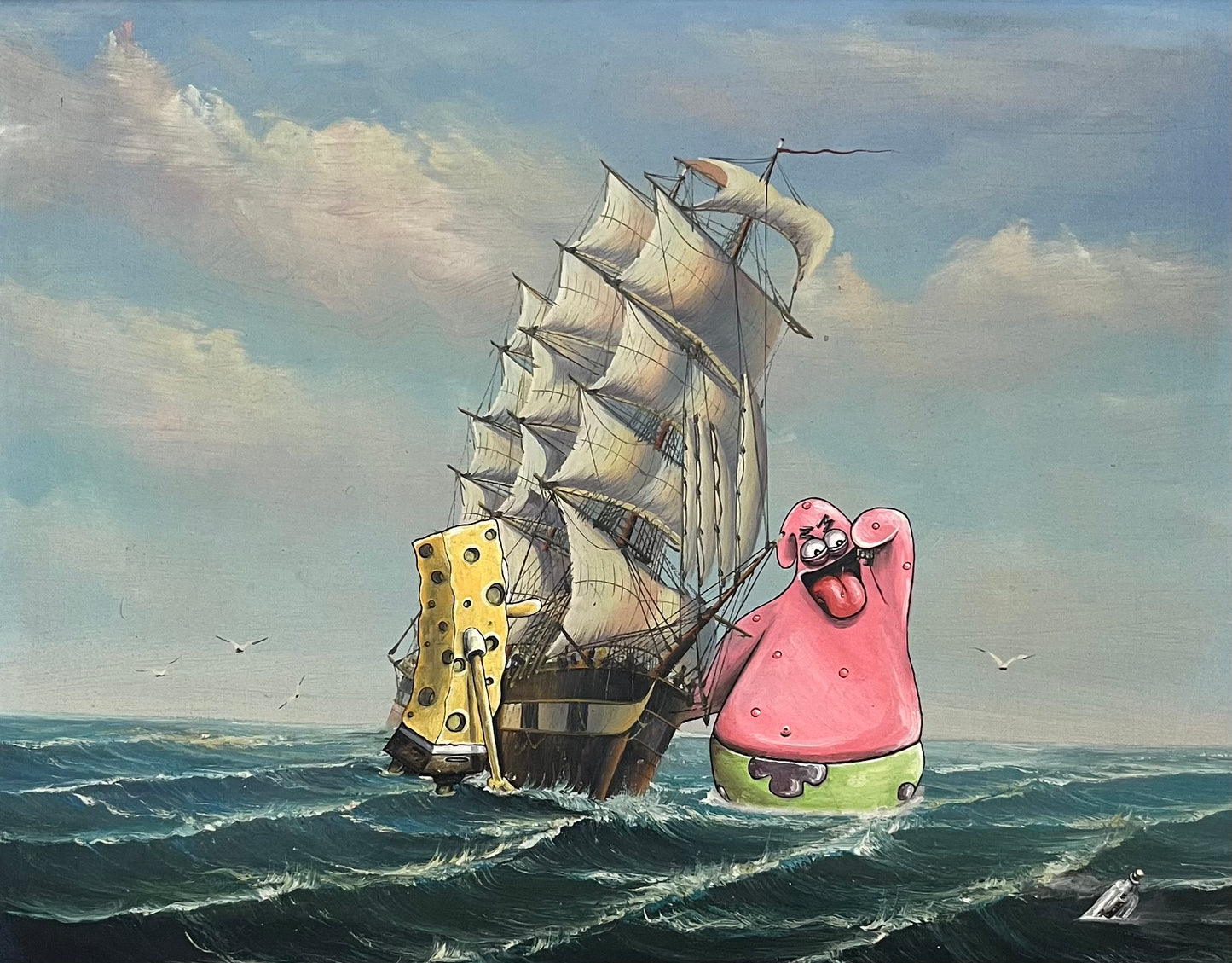 Original Gemälde "The ocean fights back" by Dr. Comax