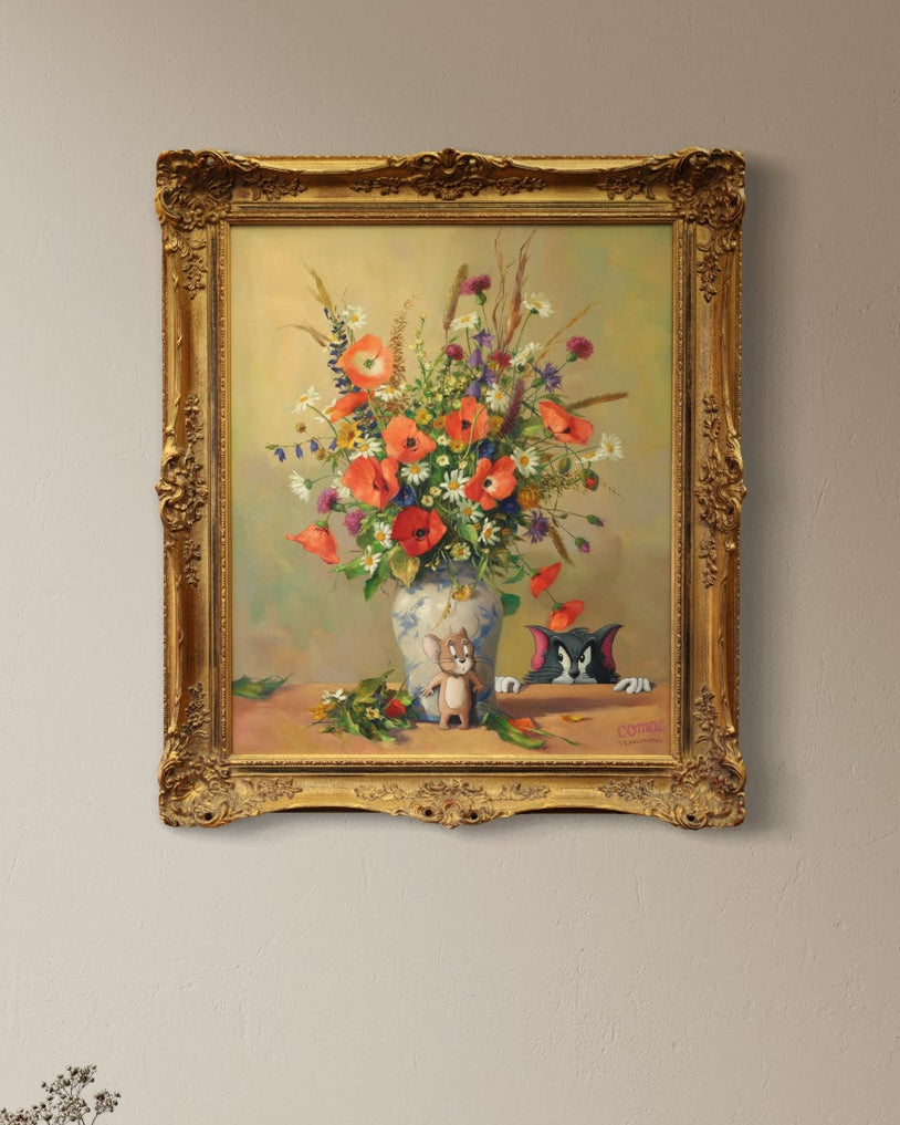 Original Gemälde "Vielen Dank für die Blumen" by Dr. Comax