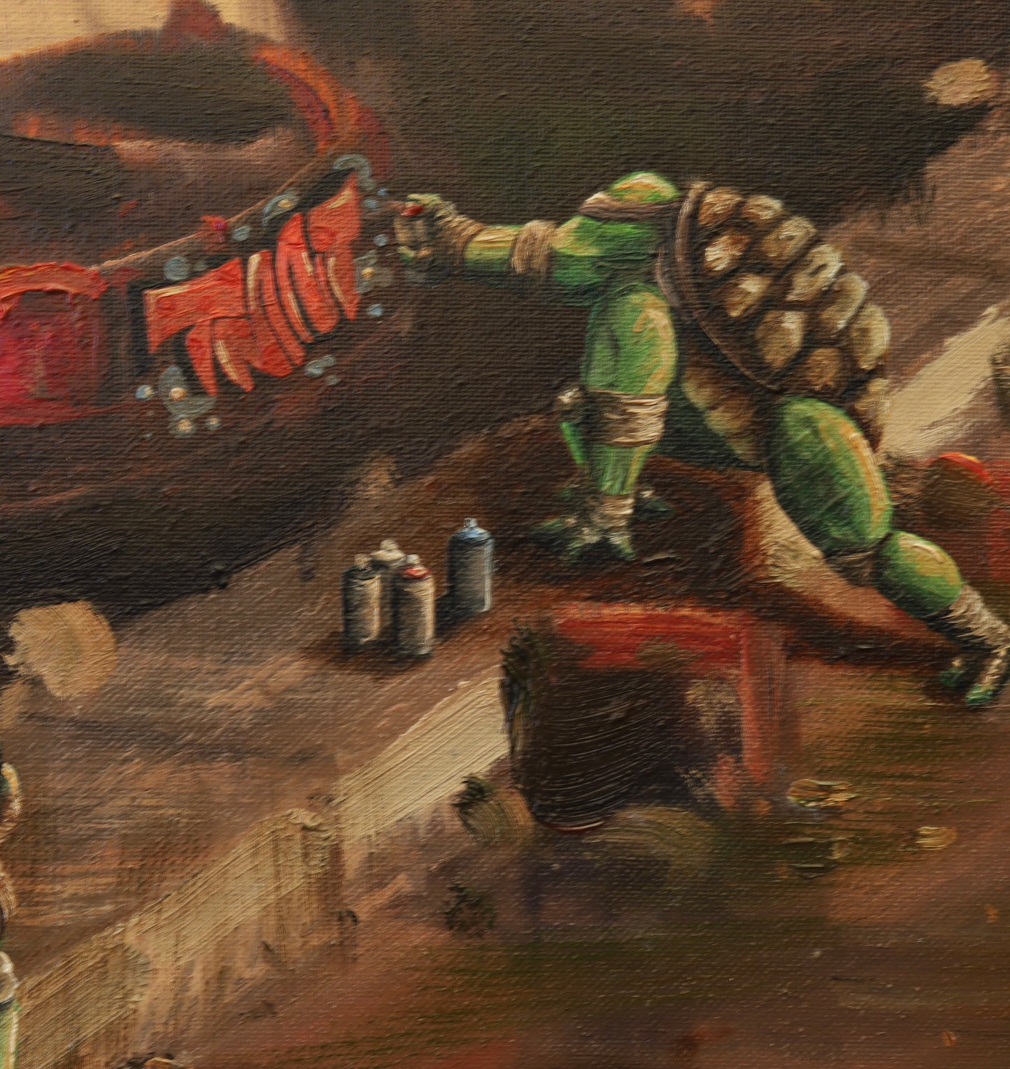 Original painting "Sunset turtles" by Dr. Comax