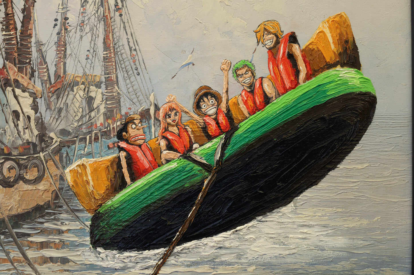 Original Gemälde "The rafting Luffy-Crew" by Dr. Comax