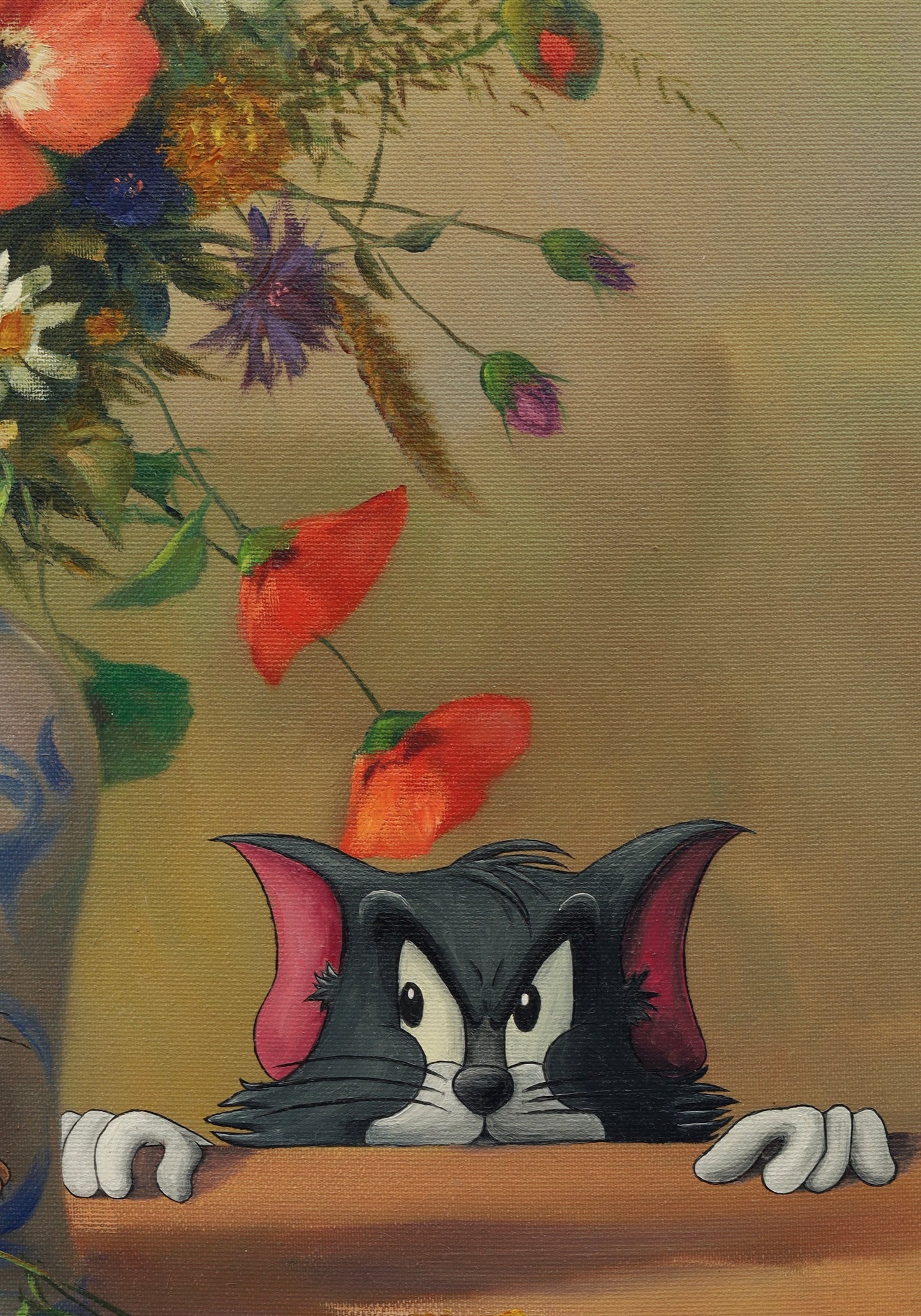 Original Gemälde "Vielen Dank für die Blumen" by Dr. Comax