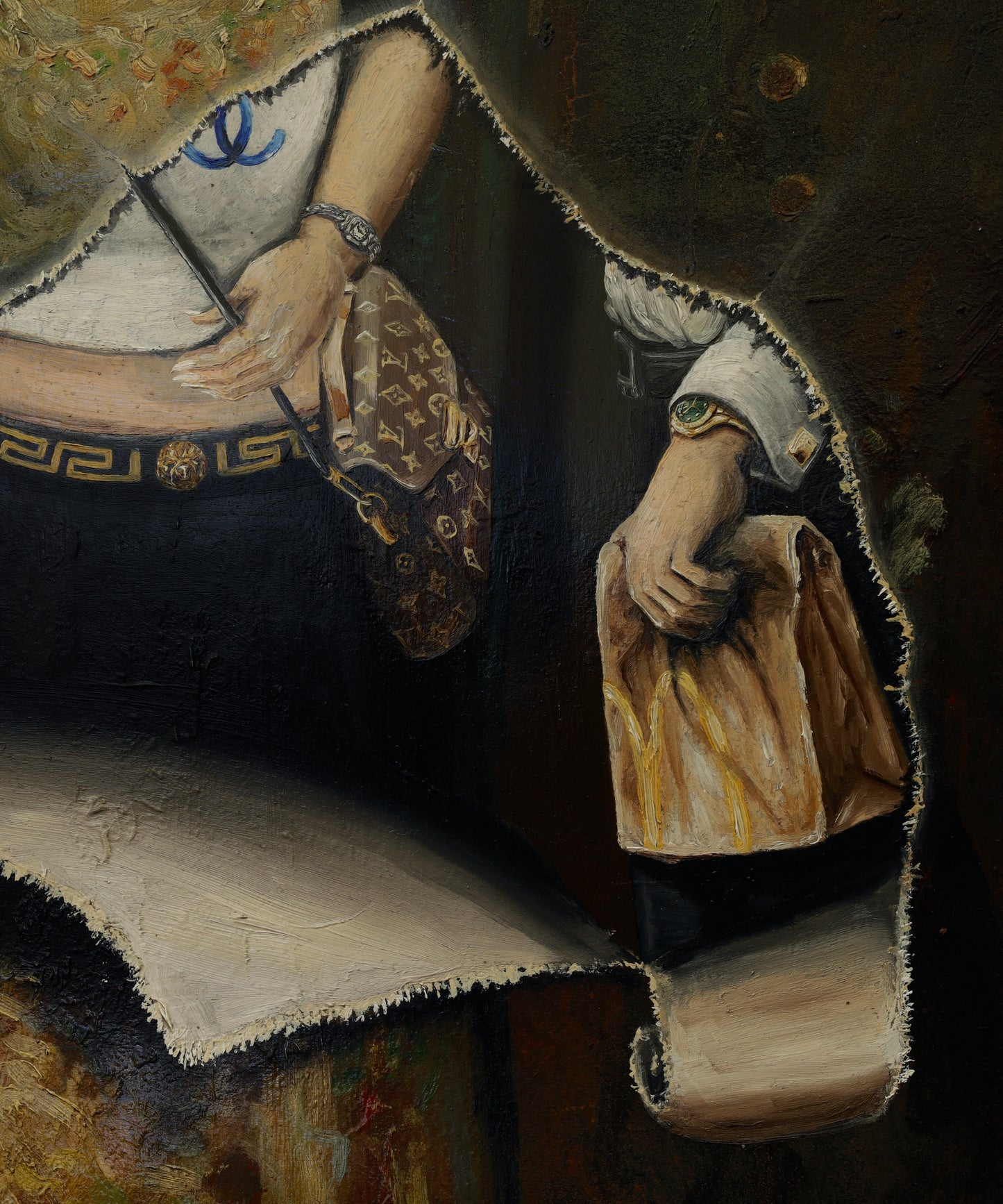 Original Gemälde "The present comes through the past" by Dr. Comax