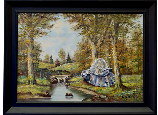 Original painting "Wrong planet" by Dr. Comax
